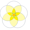 Five petal flower logo